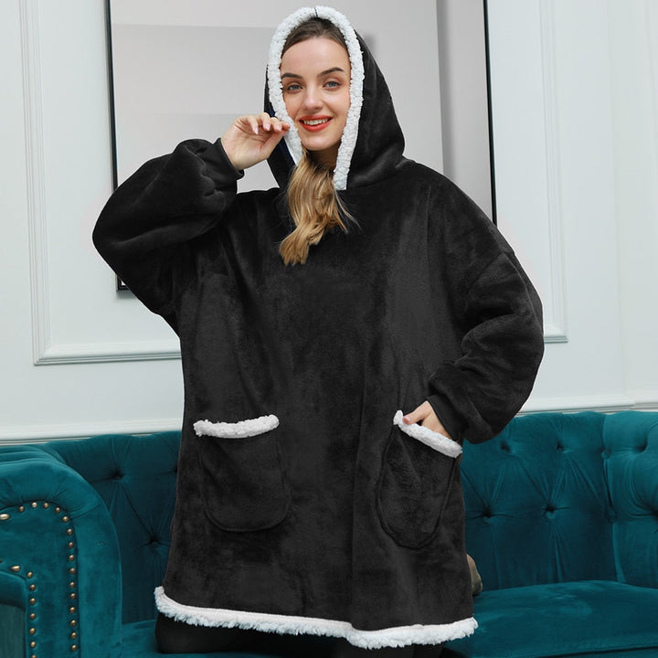 Warme winter hoodie deken, jouw ticket naar ultiem thuis comfort.