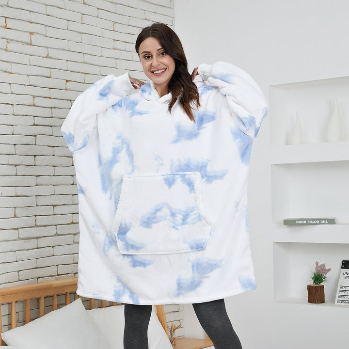 Unisex oversized hoodie deken, perfect voor een gezellige avond thuis.