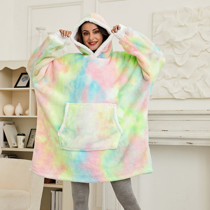 Zachte oversized deken hoodie, perfect voor maximaal comfort thuis.
