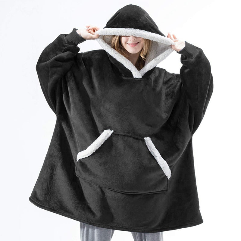 Zachte en comfortabele unisex deken hoodie voor gezellige momenten.