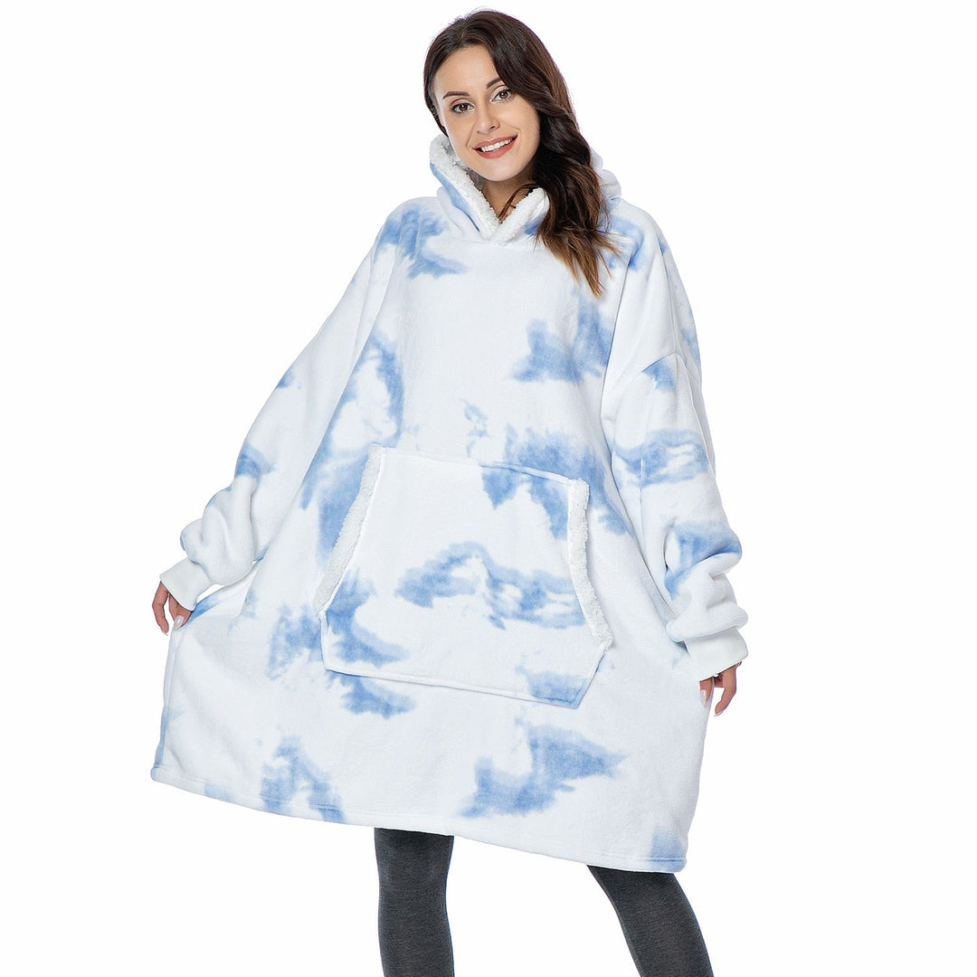Zachte pluche hoodie deken, ontworpen voor ultieme ontspanning.