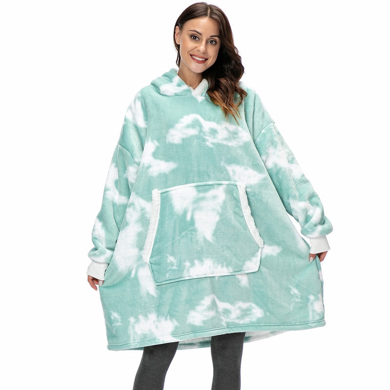 Comfortabele hoodie deken, perfect als thuis outfit voor dames en heren.