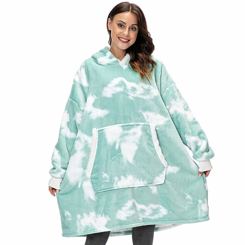 Zachte en warme blanket hoodie, jouw nieuwe favoriete thuis outfit.