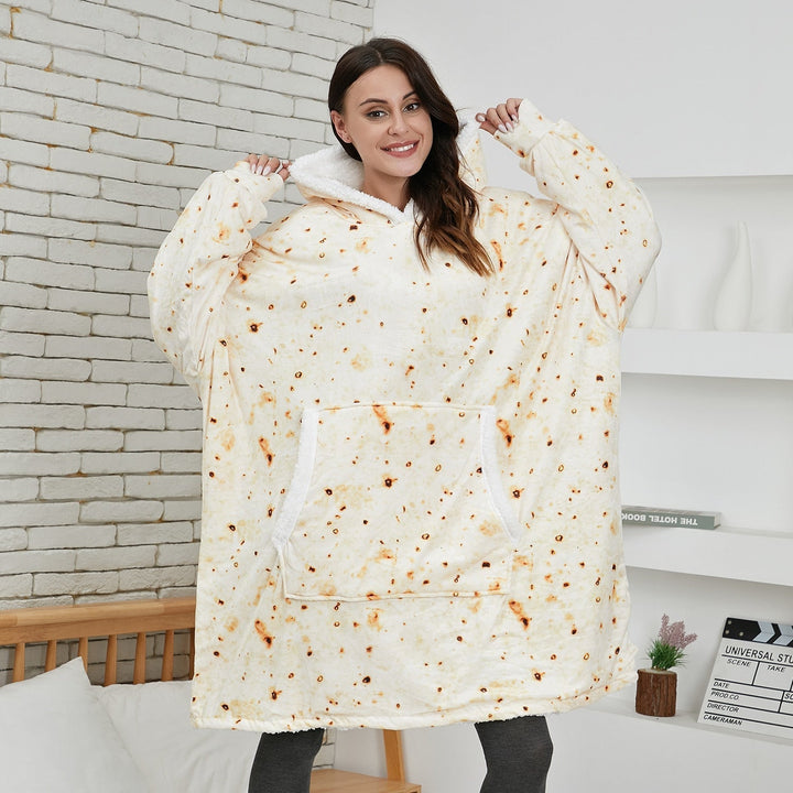 Zachte oversized loungewear hoodie deken, voor puur comfort.