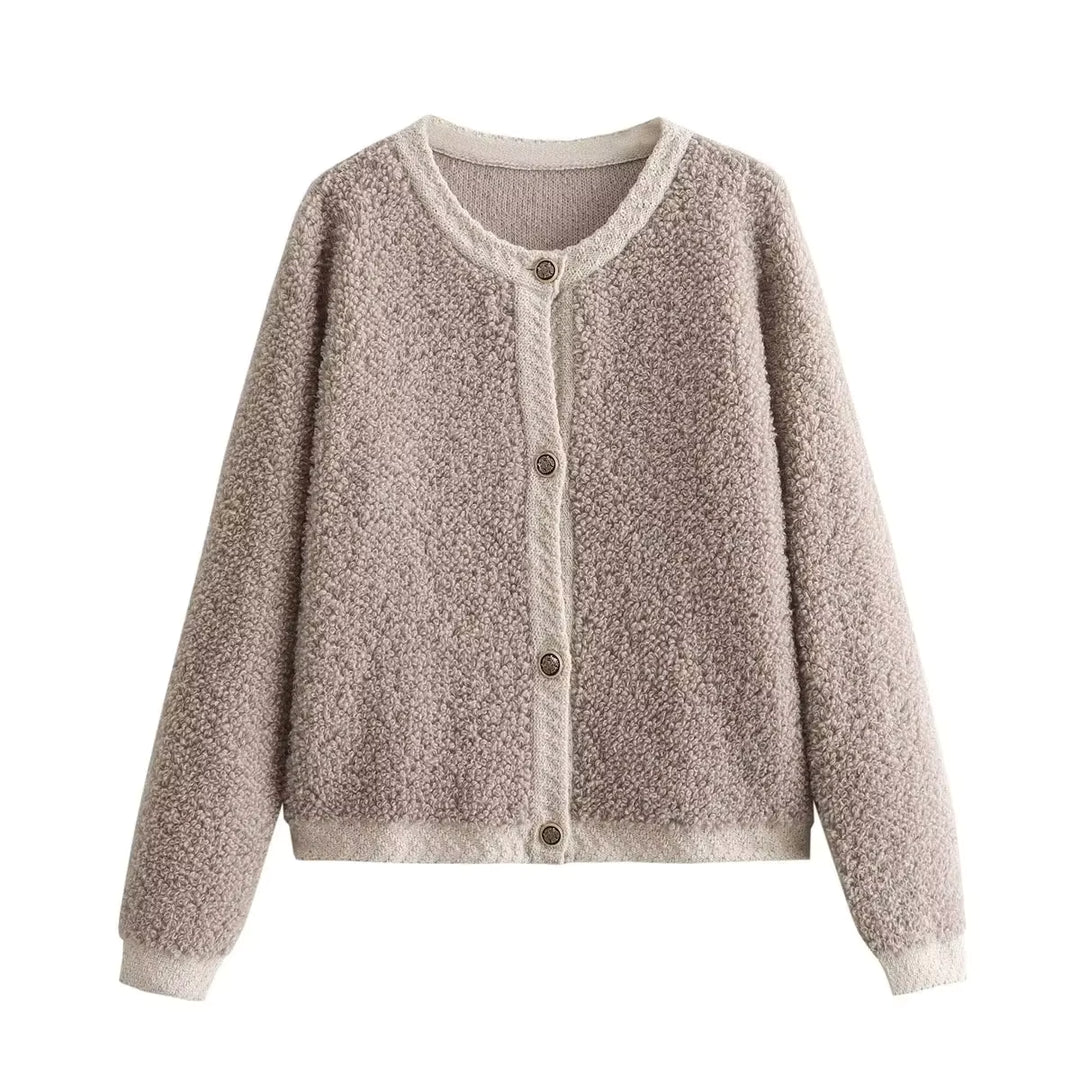 Trendy Dames Overshirt in Teddy-Stijl