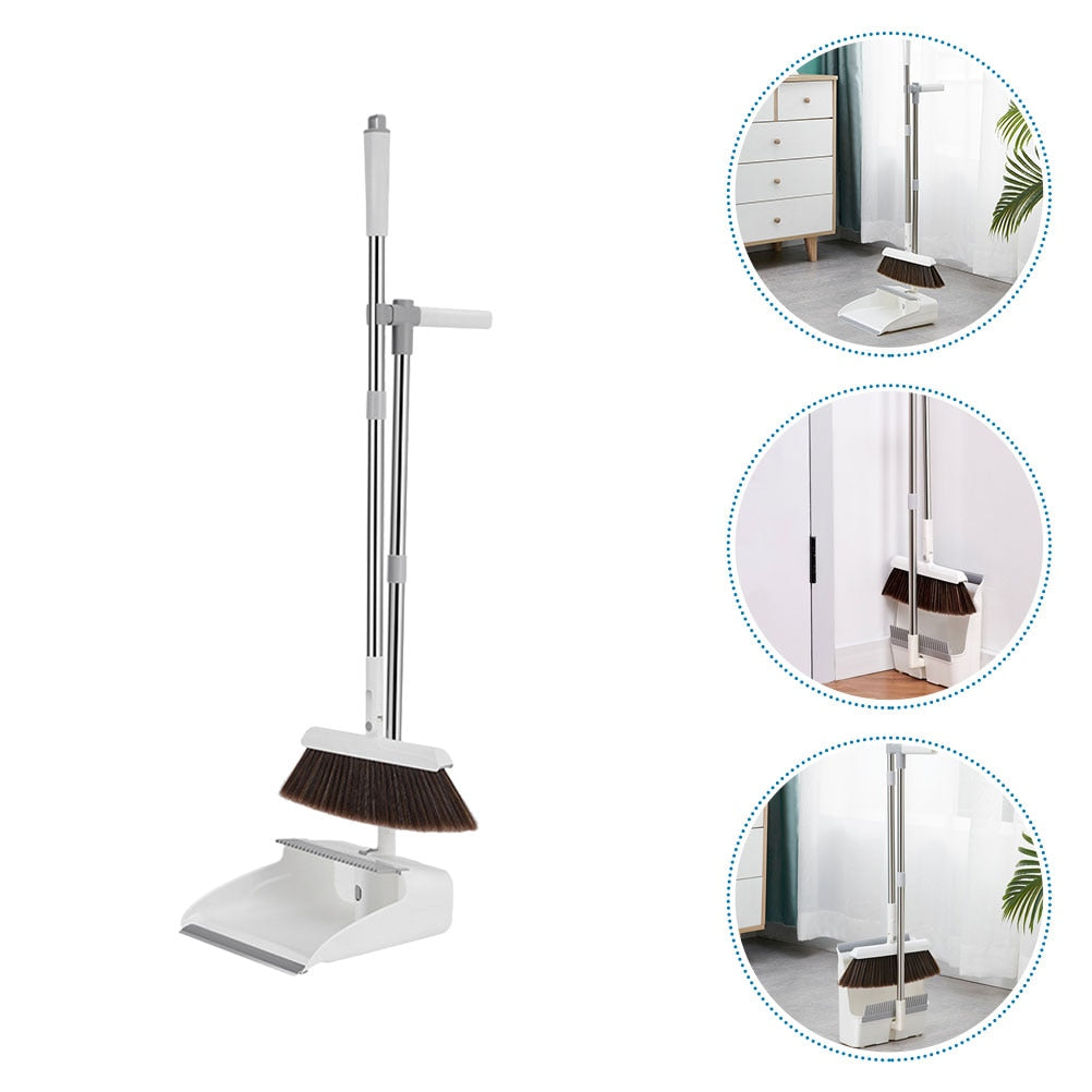 Modern design stoffer en blik met lange steel, ideaal voor stof en vuil; een praktische oplossing voor elk huis.