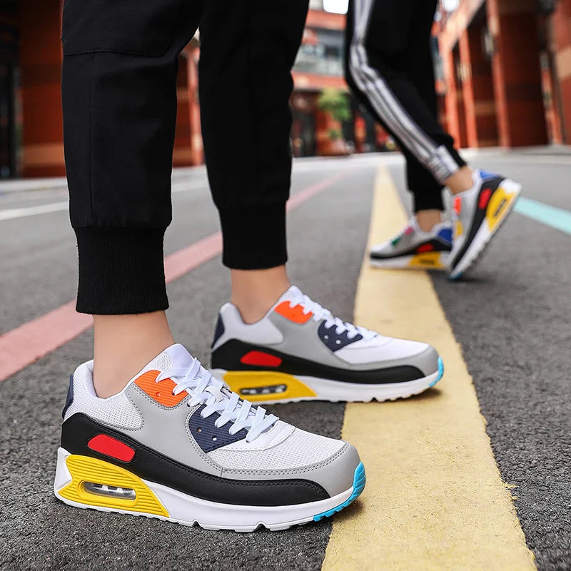 Witte Sneakers voor Heren | Hoge Zool | Comfortabel