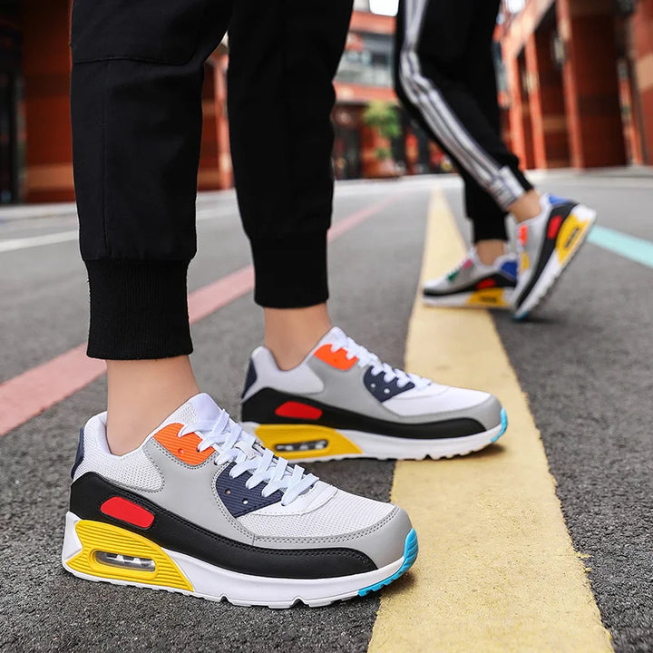 Witte Sneakers voor Heren | Hoge Zool | Comfortabel