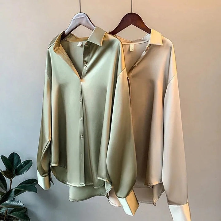 Dames Blouse Myra: Elegante klassieke blouse met lange mouwen, perfect voor zakelijke of feestelijke gelegenheden.