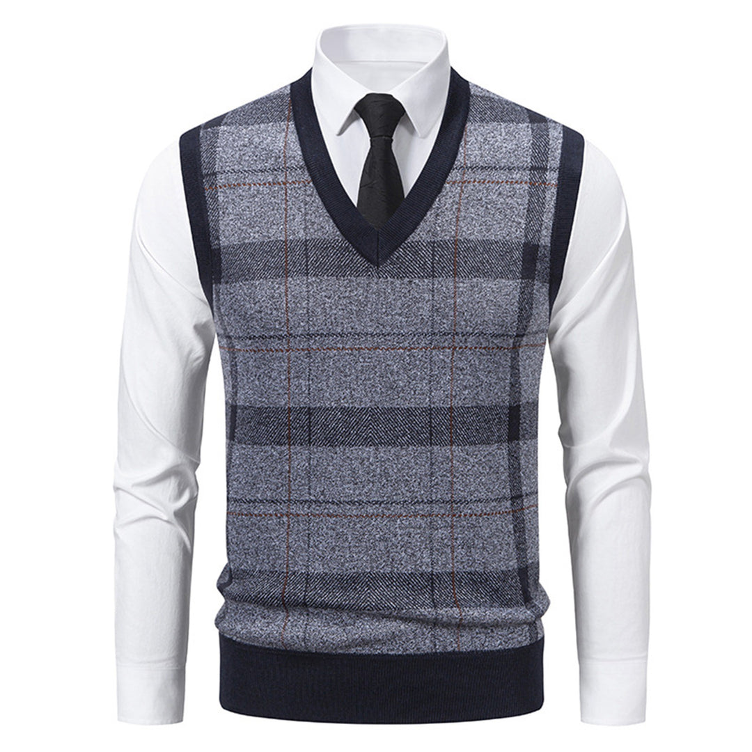Mannen Mouwloos Vest met V-hals – Stijlvol voor Werk & Casual