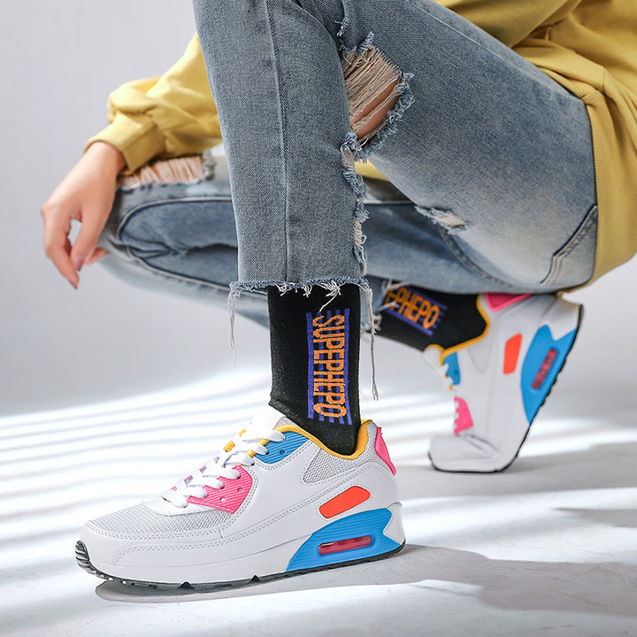 Witte Sneakers voor Heren | Hoge Zool | Comfortabel