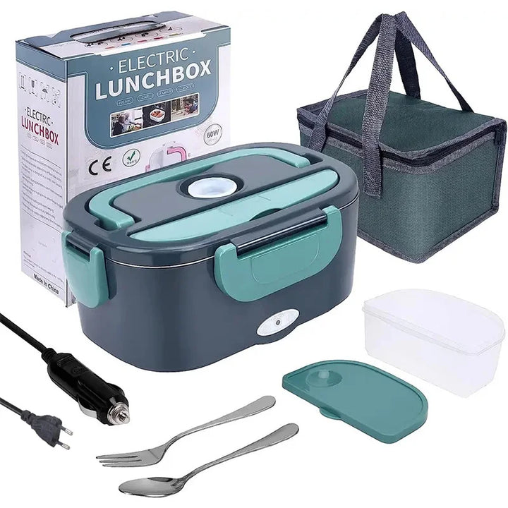Draagbare elektrische lunchbox (HeatBox) 1.5L met 60W voedselverwarmer voor warme maaltijden onderweg en op kantoor.