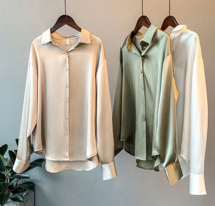 Klassieke Myra blouse voor vrouwen, met lange mouwen en een tijdloos design, ideaal voor elke gelegenheid.