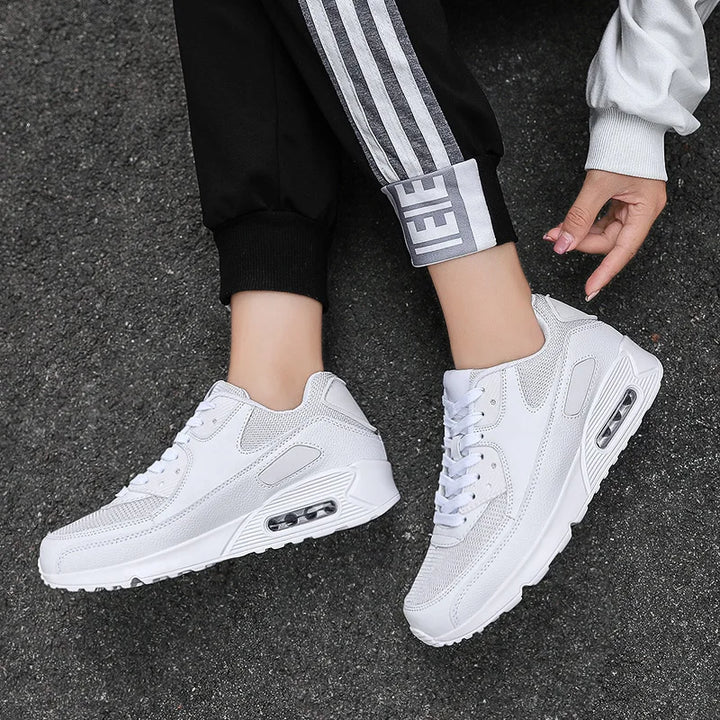 Witte Sneakers voor Heren | Hoge Zool | Comfortabel