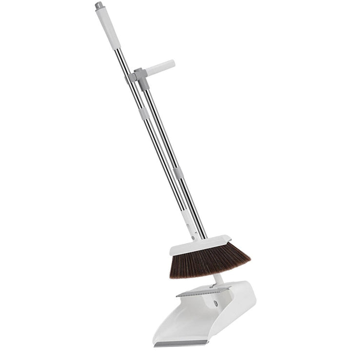 Duurzame stoffer en blik met lange steel voor hygiënisch en ergonomisch schoonmaken van alle vloeren, binnen & buiten.