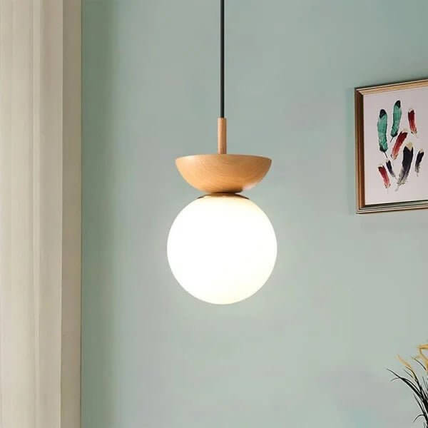 Scandinavische Hanglamp - Houtdesign