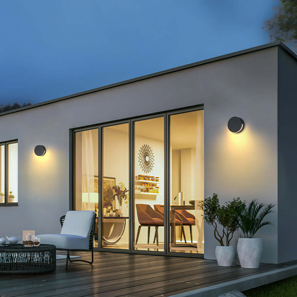 Moderne Ronde Buitenwandlamp - IP65 Waterdicht