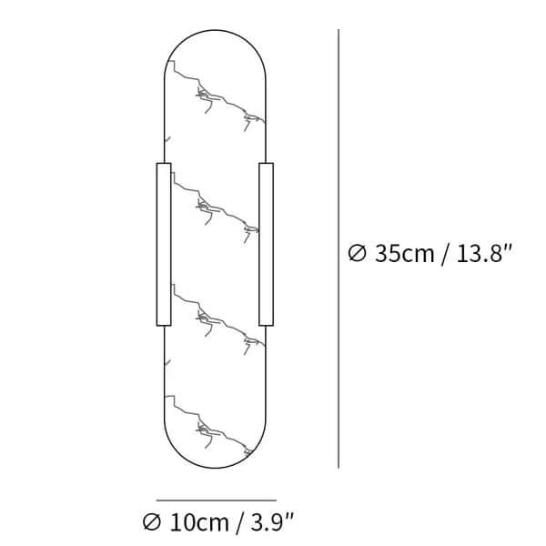 Moderne Wandlamp - Albast & Metaal