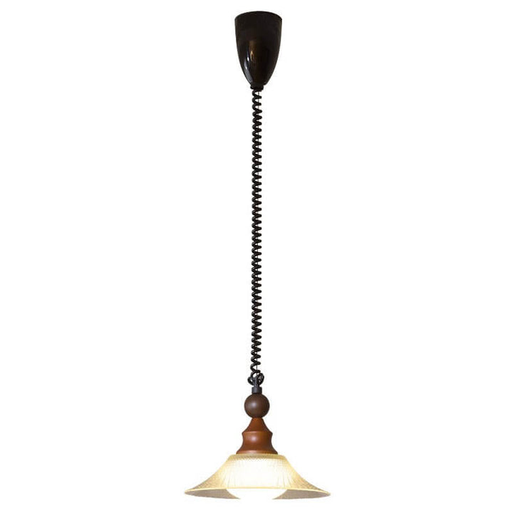 Hanglamp met houten accenten