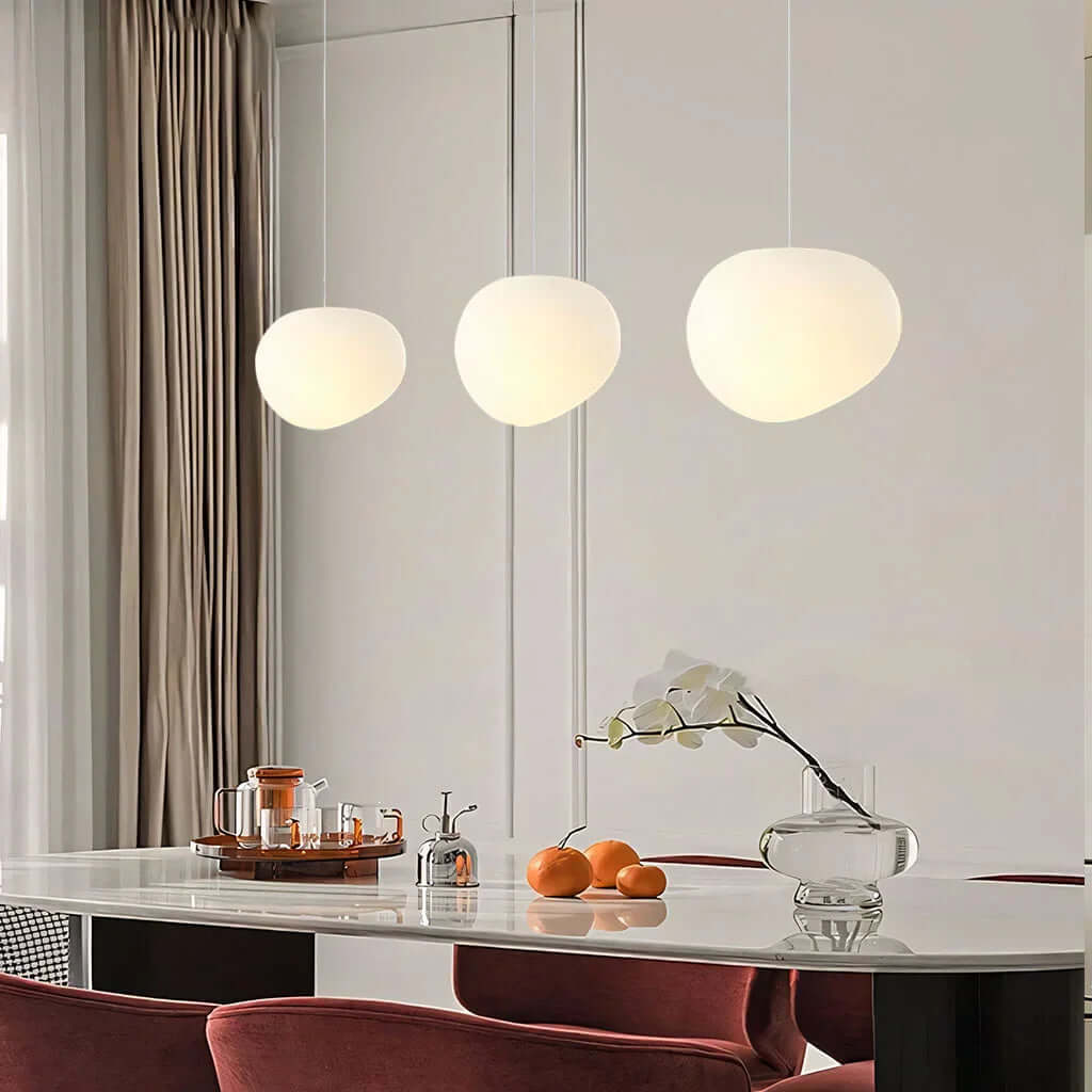 Witte Kiezel Hanglamp - Modern & Minimalistisch