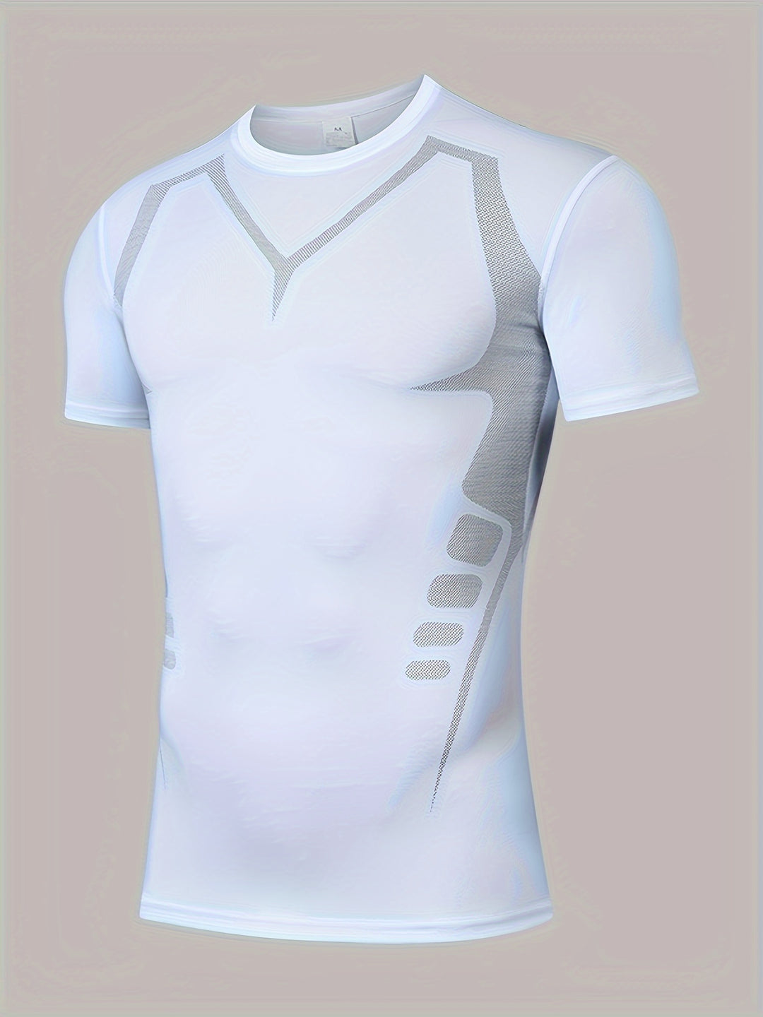 "Ademend heren Muscle Fit sport T-shirt, compressie, strak design, kuitervolg hoge performance, ideaal voor training."