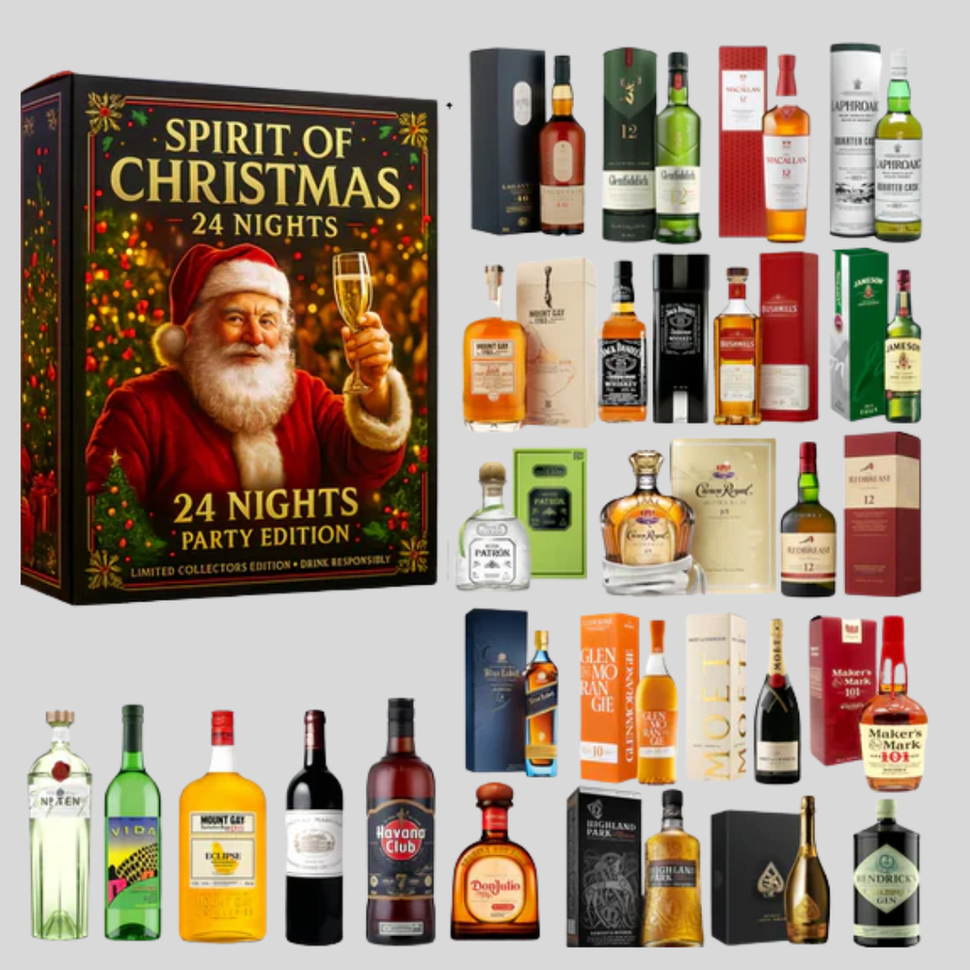 Kerst aftelkalender 2025 met unieke decoratieve miniatuur flesjes, een bijzonder cadeau voor de feestdagen.