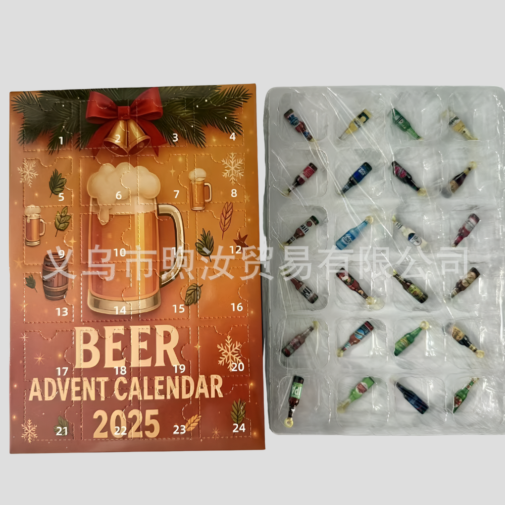 Bovenaanzicht van de Adventskalender 2025, toont de indeling van de deurtjes en verwachte miniaturen.