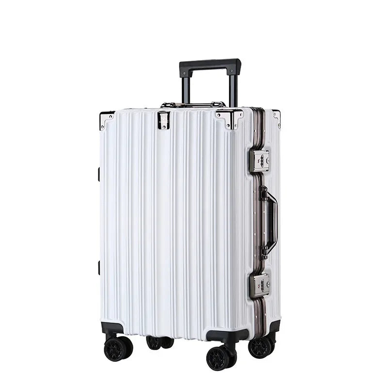 Compacte aluminium cabinekoffer Geneva, ideale hardshell handbagage voor snelle vakanties of zakenreis.