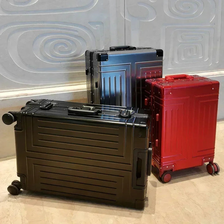 Stijlvolle aluminium bagage koffer Valletta, klaar voor al uw avonturen, met stevig frame.