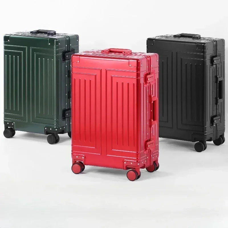 Valletta koffer: Robuuste aluminium reiskoffer met stevig frame, soepele spinnerwielen en TSA-slot.