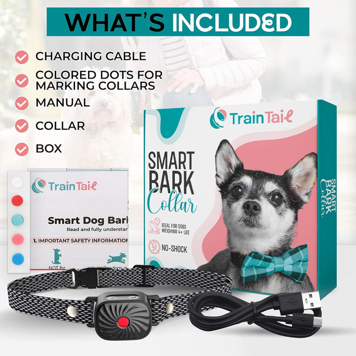 Gebruiksvriendelijke anti-blaf halsband voor kleine honden, bevordert kalmte en goed gedrag.