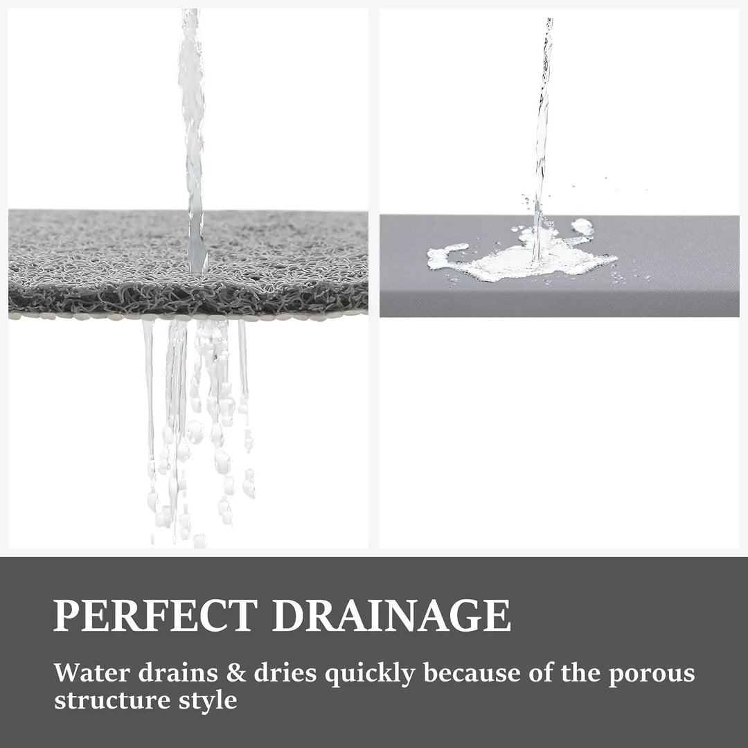 "Antislip douchemat in beige, bruin of grijs. PVC materiaal, 40x60 of 50x80 cm, veilig en comfortabel douchen."