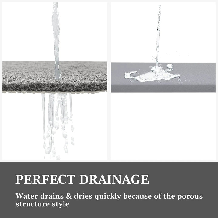 "Antislip douchemat in beige, bruin of grijs. PVC materiaal, 40x60 of 50x80 cm, veilig en comfortabel douchen."