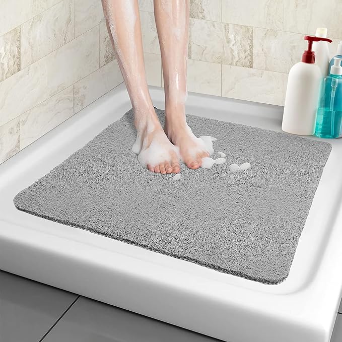 Hygiënische en sneldrogende douchemat voor badkamer; waterdoorlatend, schimmelwerend en comfortabel.