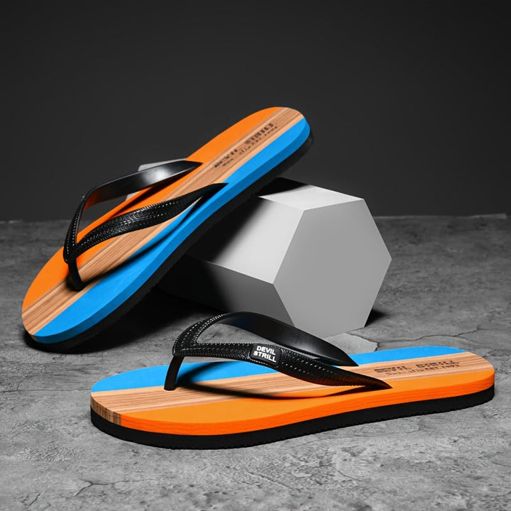 "Antislip en geurloze heren slippers, EVA bovenwerk, rubberen zool, comfortabel en stijlvol voor dagelijks gebruik."