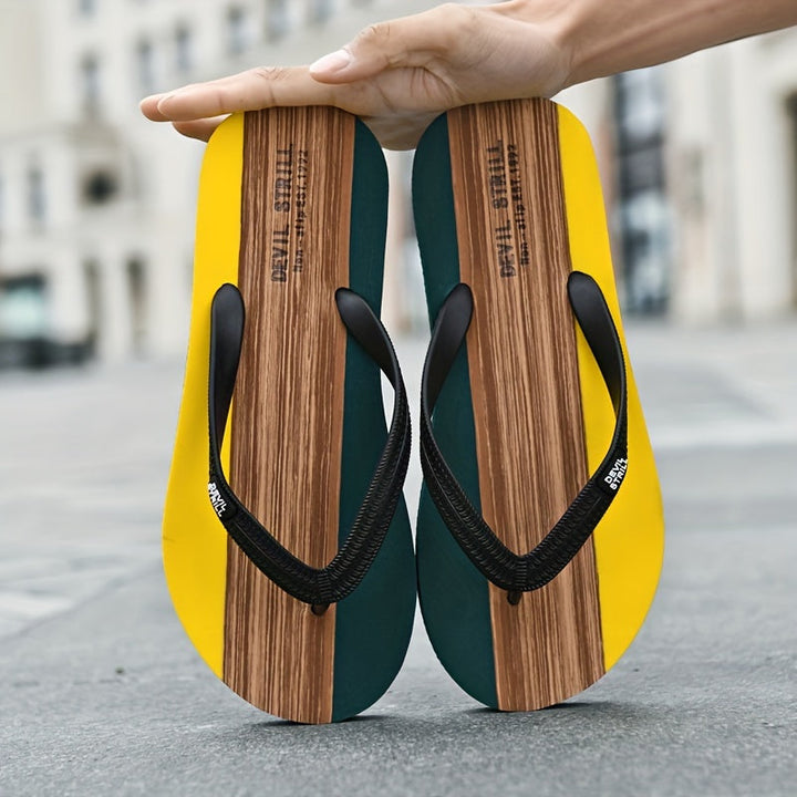 "Antislip en geurloze heren slippers, EVA bovenwerk, rubberen zool, comfortabel en stijlvol voor dagelijks gebruik."