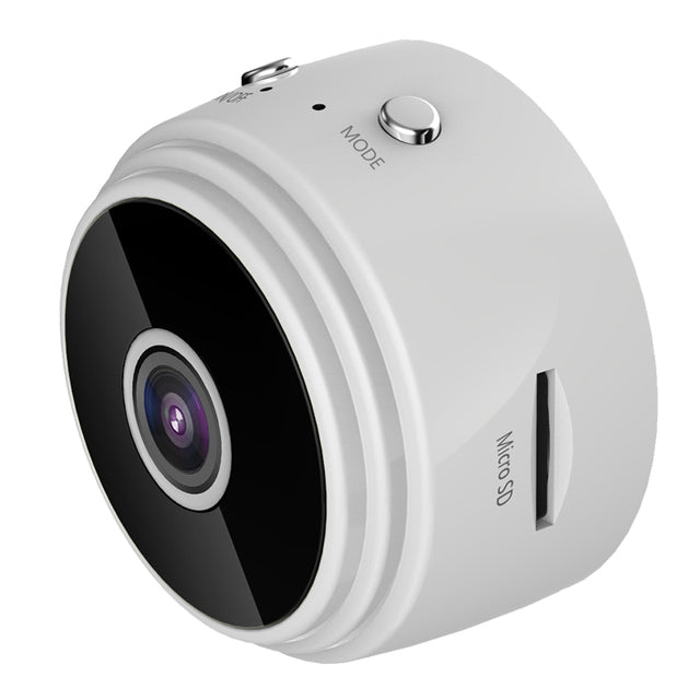 Draadloze HD camera van Aurora Wonen: magnetische installatie, wifi connectiviteit, ideaal voor binnen/buiten.
