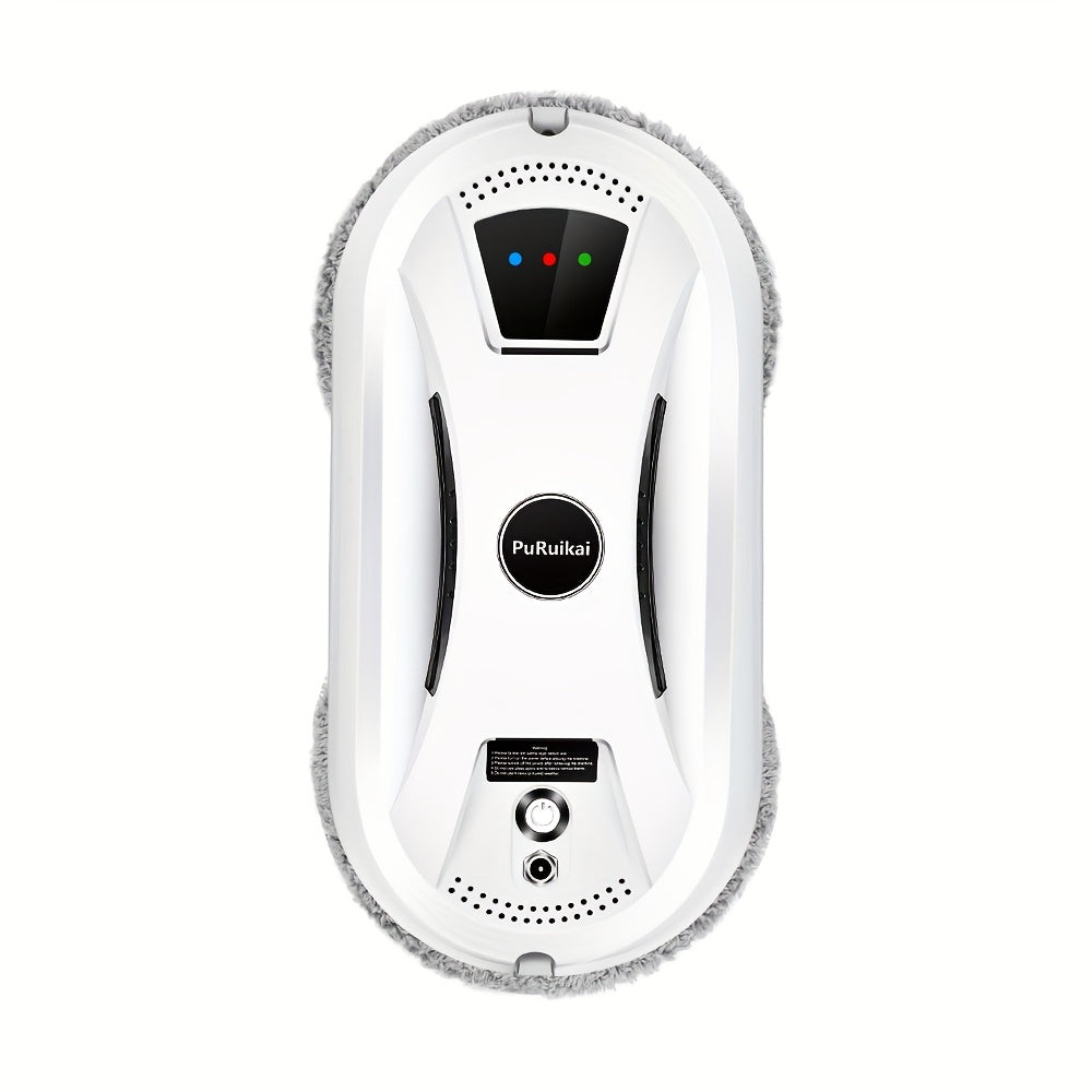 "Automatische raamreiniger met microvezel pads en afstandsbediening voor streeploze glans, geschikt voor grote ramen."