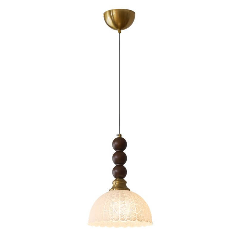 Hanglamp met Glas - Hout & Metaal