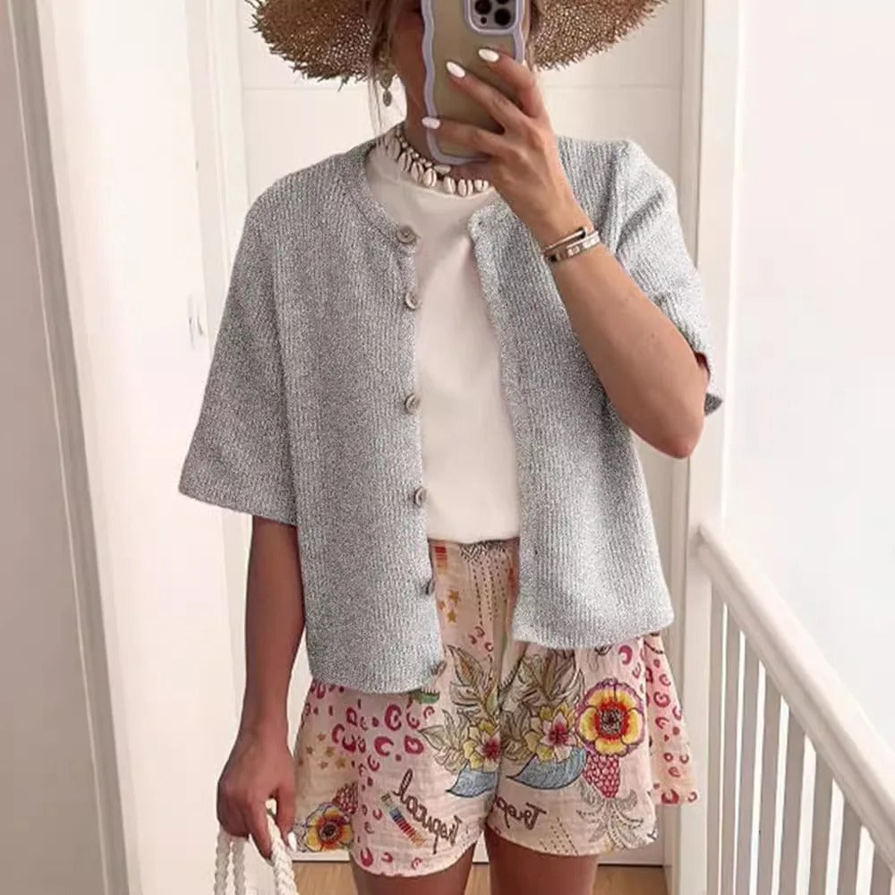 Trendy Streetwear Vest met Korte Mouwen