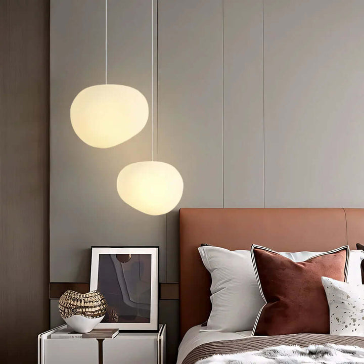 Witte Kiezel Hanglamp - Modern & Minimalistisch