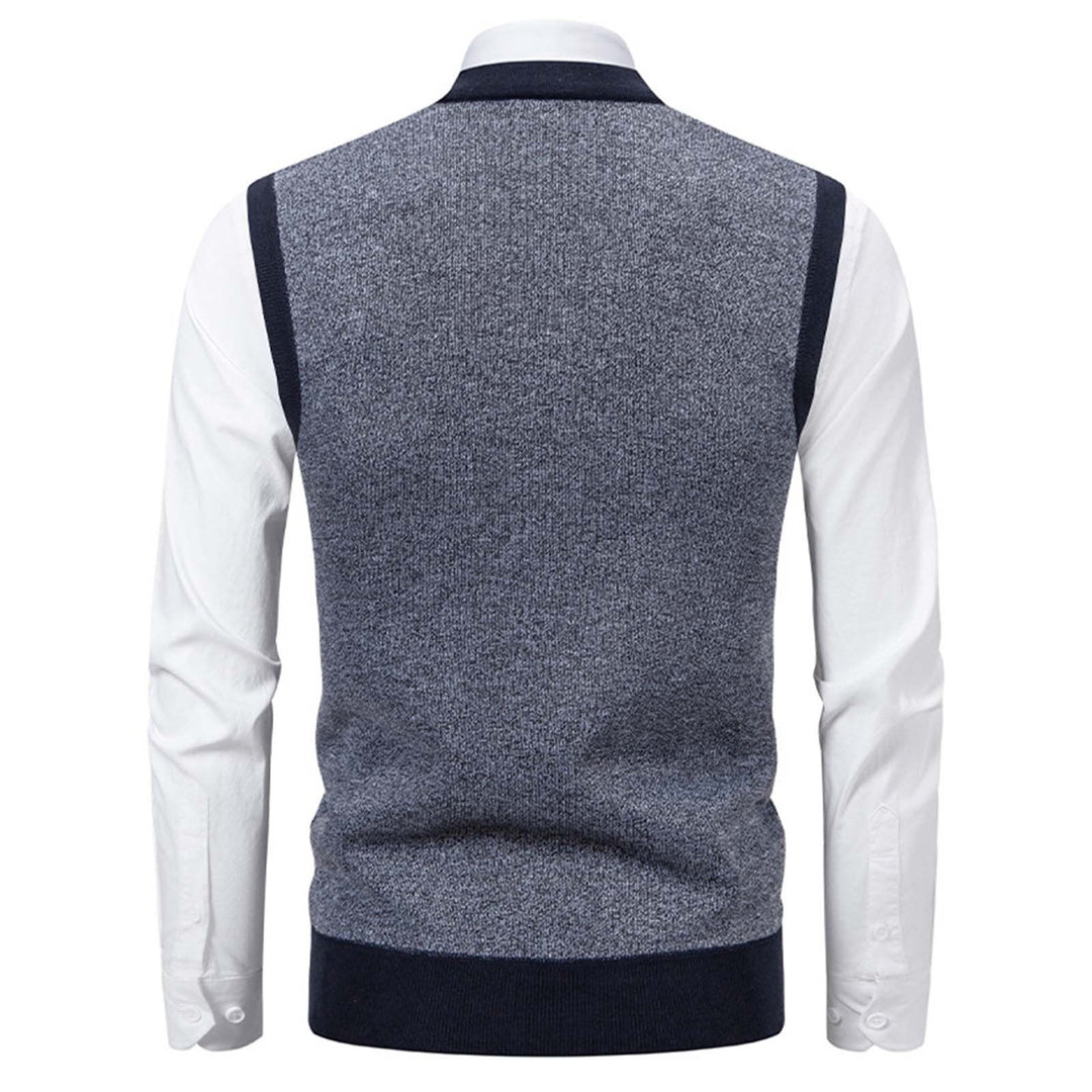Mannen Mouwloos Vest met V-hals – Stijlvol voor Werk & Casual