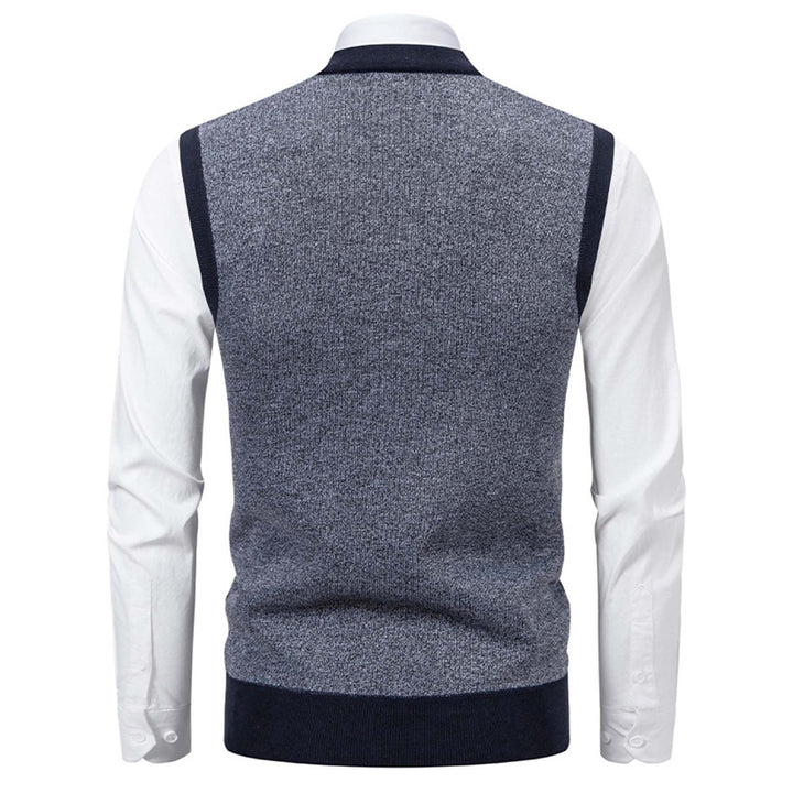 Mannen Mouwloos Vest met V-hals – Stijlvol voor Werk & Casual