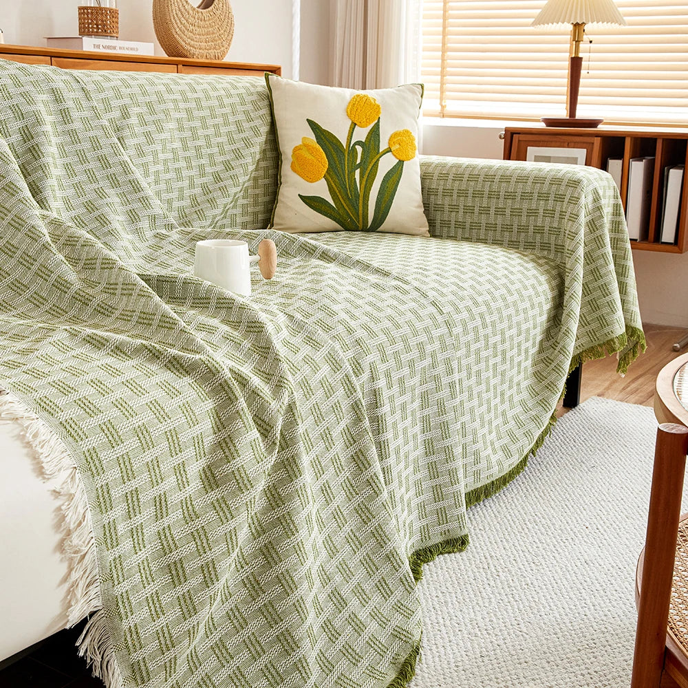 Bankhoes omkeerbaar design, extra grote maat; stijlvolle bankbescherming, geschikt voor hoge rugleuning en meerdere kussens.