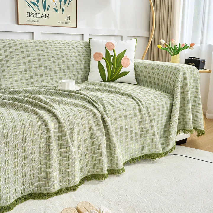 Bankhoes omkeerbaar design, extra grote maat; stijlvolle bankbescherming, geschikt voor hoge rugleuning en meerdere kussens.