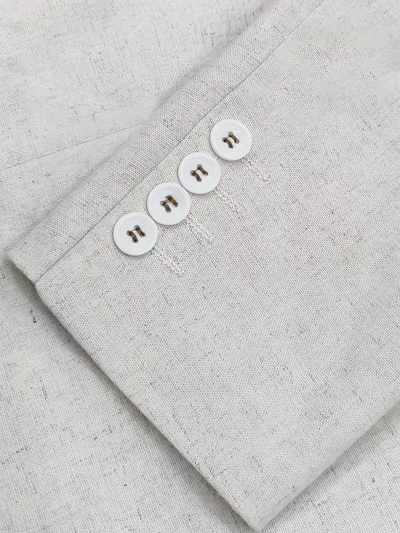 Veelzijdig beige slim fit herenpak voor lente en zomer, perfect voor zakelijke evenementen en feestjes.