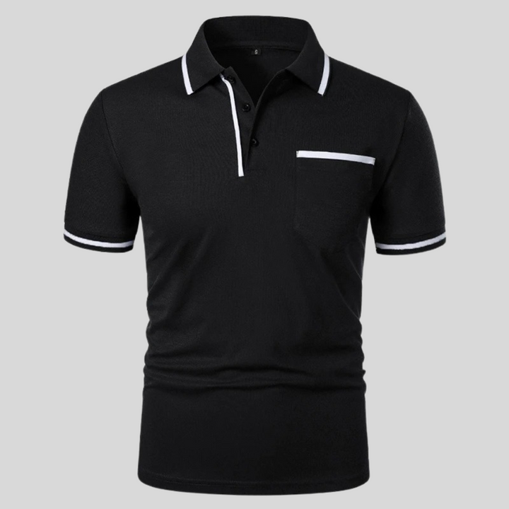 Comfortabele herenpolo met borstzak en korte mouwen, een must-have voor elke garderobe.