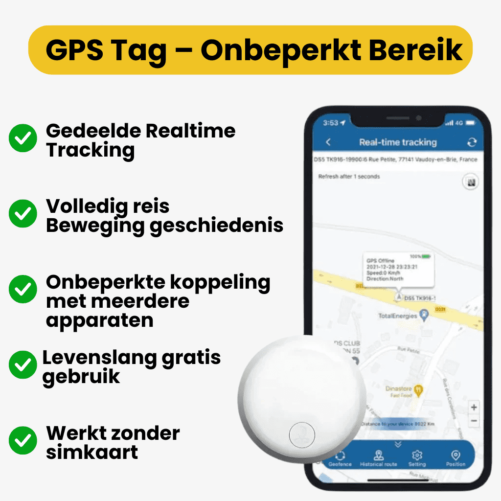Fiets met BikeTrace GPS tracker veilig geparkeerd; effectieve antidiefstal en fietsbeveiliging via realtime locatie volgen.