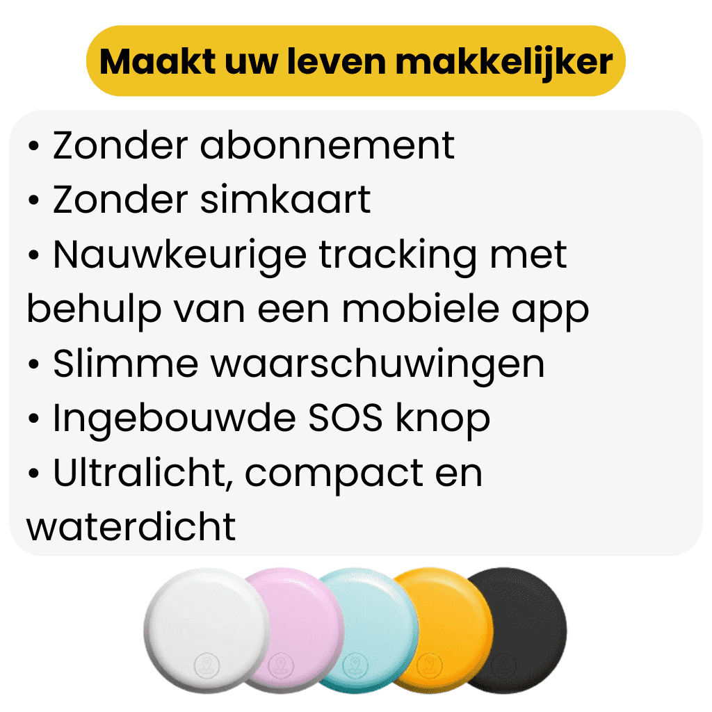 De BikeTrace fiets tracker in de hand; volg je fiets overal, zonder abonnement, voor ultieme gemoedsrust en beveiliging.