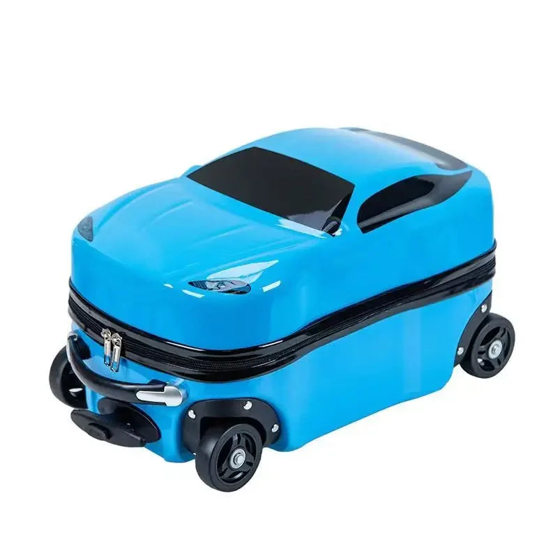 Opvallende 3D auto kinderkoffer met harde schaal, perfect voor reizende jongens en meisjes.